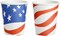 144 Piece Patriotic Party Supplies, American Flag Plates, Napkins, Cups, Cutlery for 4th of July, Memorial Day Decorations for American Themed Party, Citizenship Party (Serves 24)